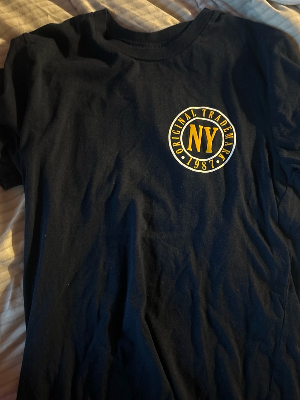 Aeropostale Black Short Sleeve Tee with Yellow NY Crest